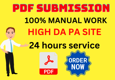 I will Do top 60 pdf submission high DA/PA Sharing si...