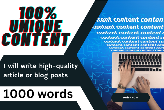 1000 words unique Article or Blog posts for your webs...