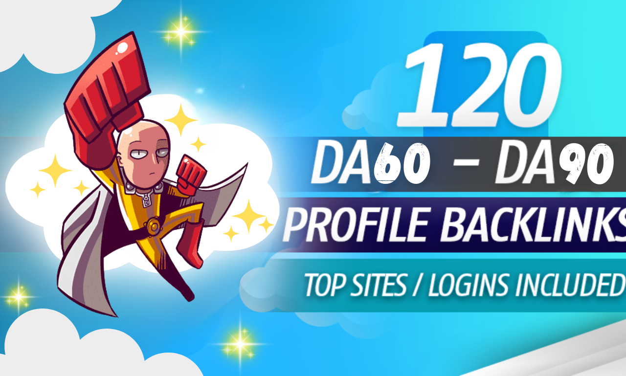 I will create 120 social media profile backlinks, HQ...