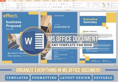 I will create ms word template, format microsoft wor...