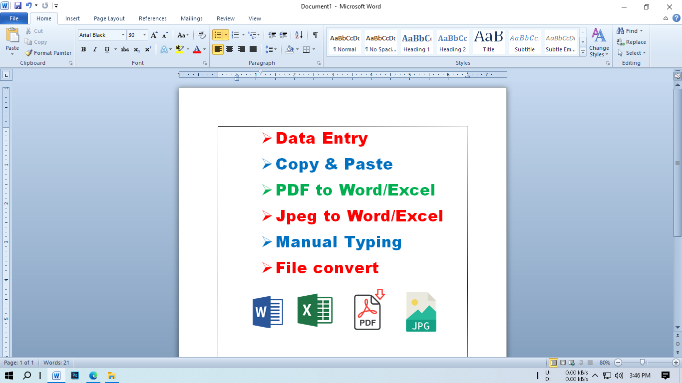 I will do any kind of data entry work for you