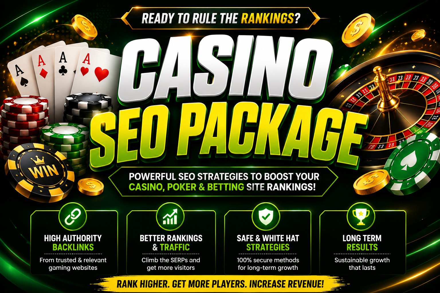 Casino SEO Package 3000+ Backlinks Gambling, Slot We...