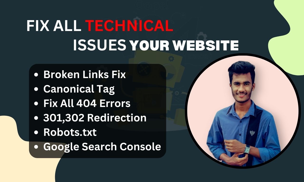I will do technical SEO audit, and fix 404 error, r...