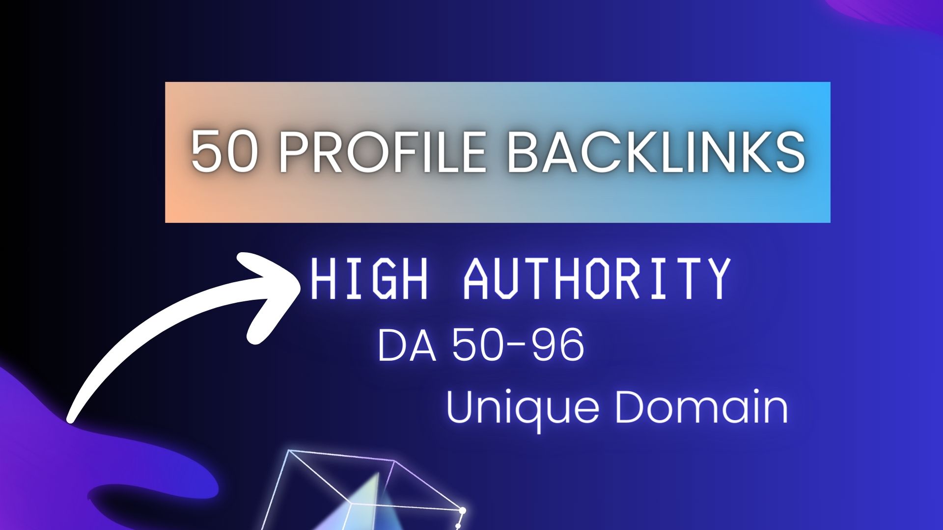 I will do 50 high authority profile backlinks, SEO l...