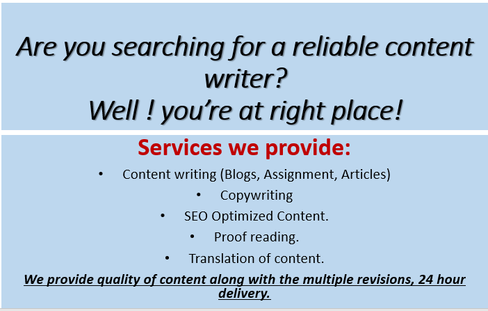 We provide SEO content writing services and quality o...