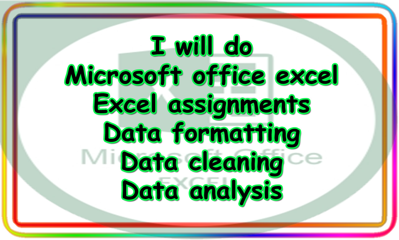 I will do microsoft office excel assignment data form...