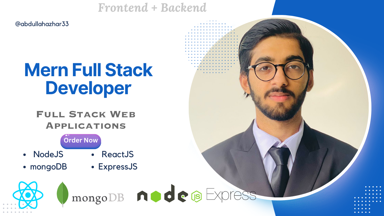 I will be your full stack web developer as mern stack...