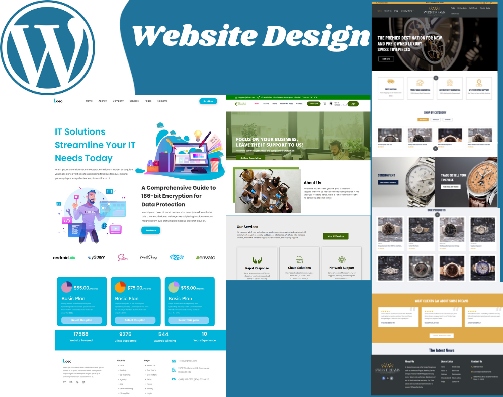 I will create modern responsive business wordpress we...