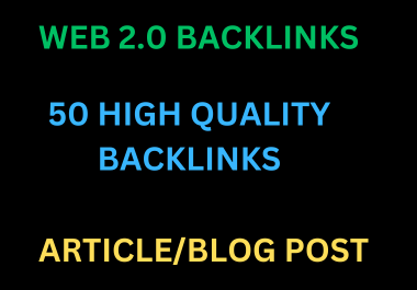 50 Manual linkbuilding WEB 2.0 High Quality Backlinks...