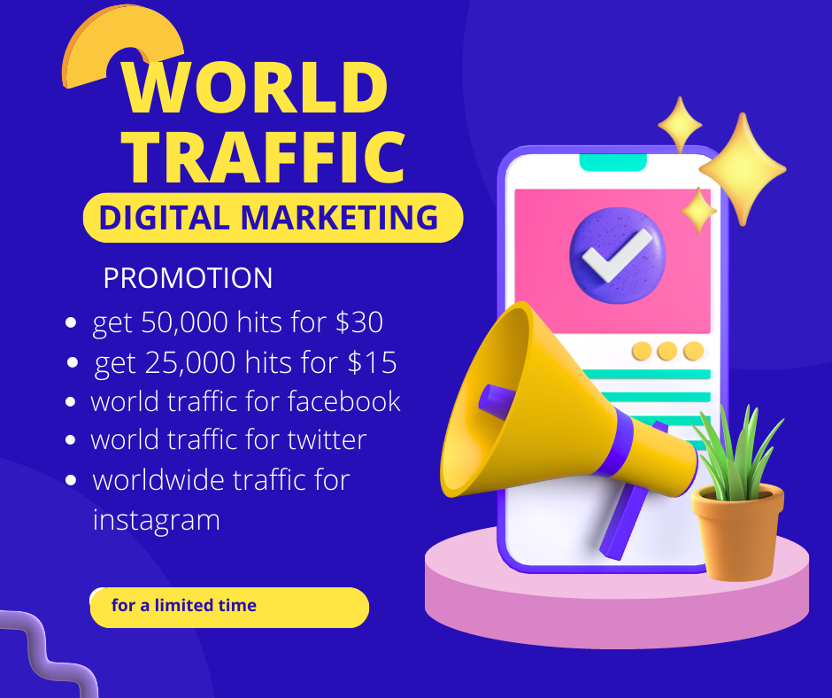 receive all the worldwide traffic you need for your w...