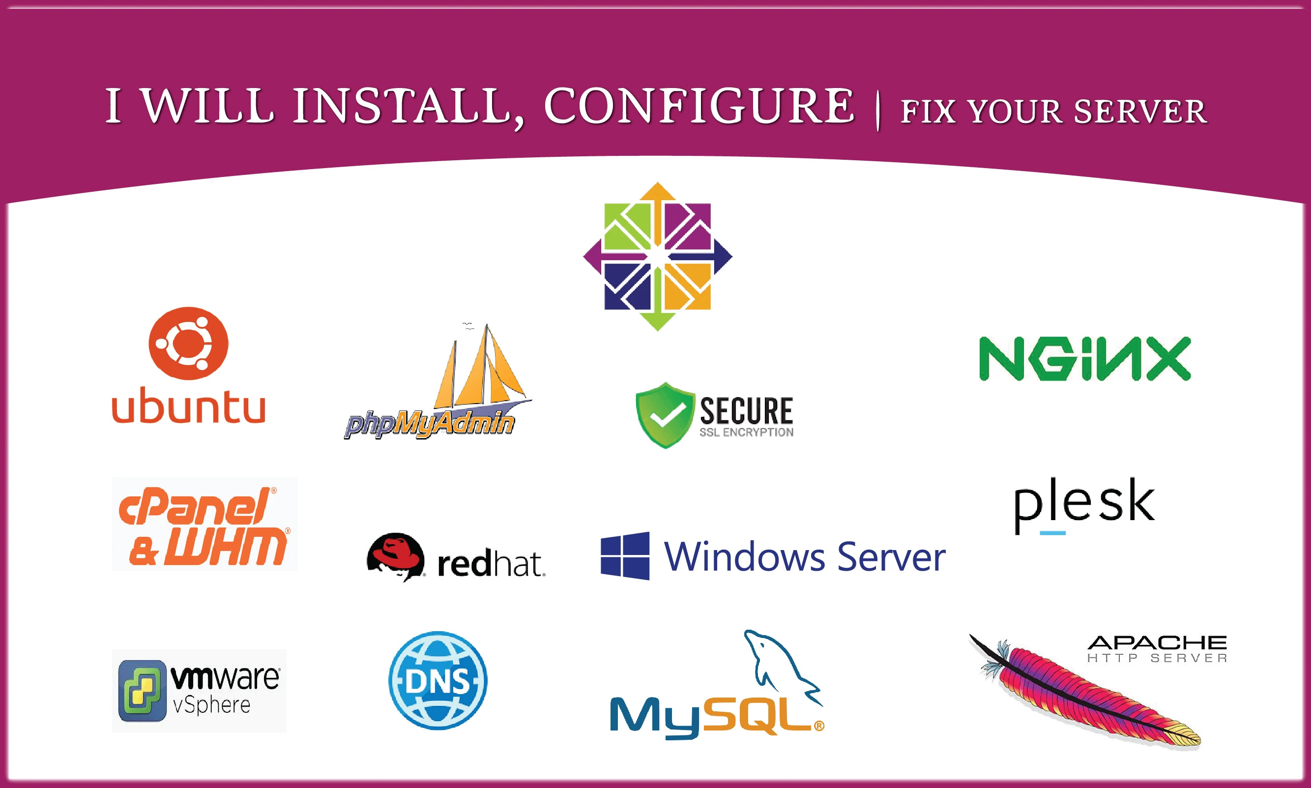 I will fix your linux, windows server issue