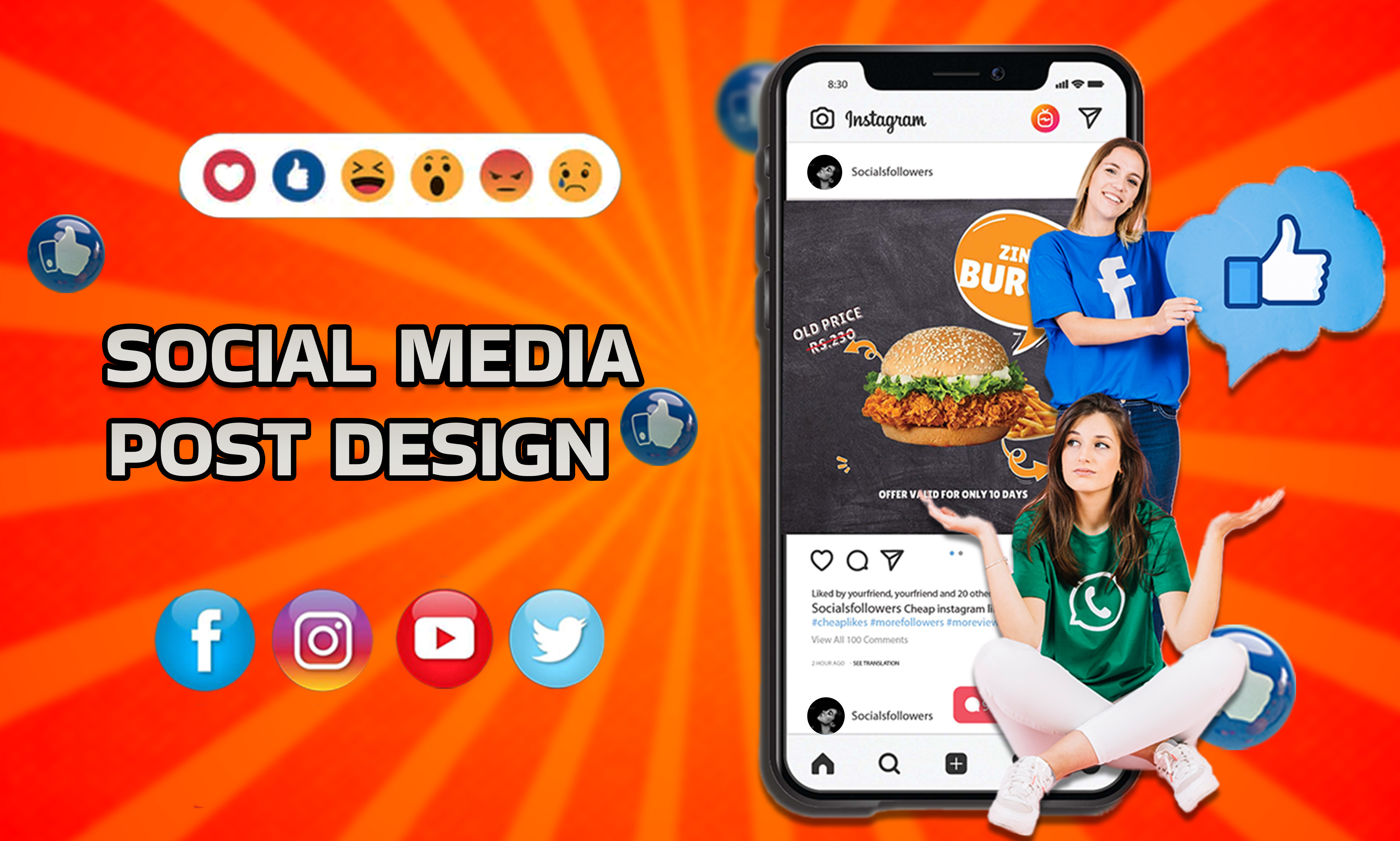 I will design social media post and graphics