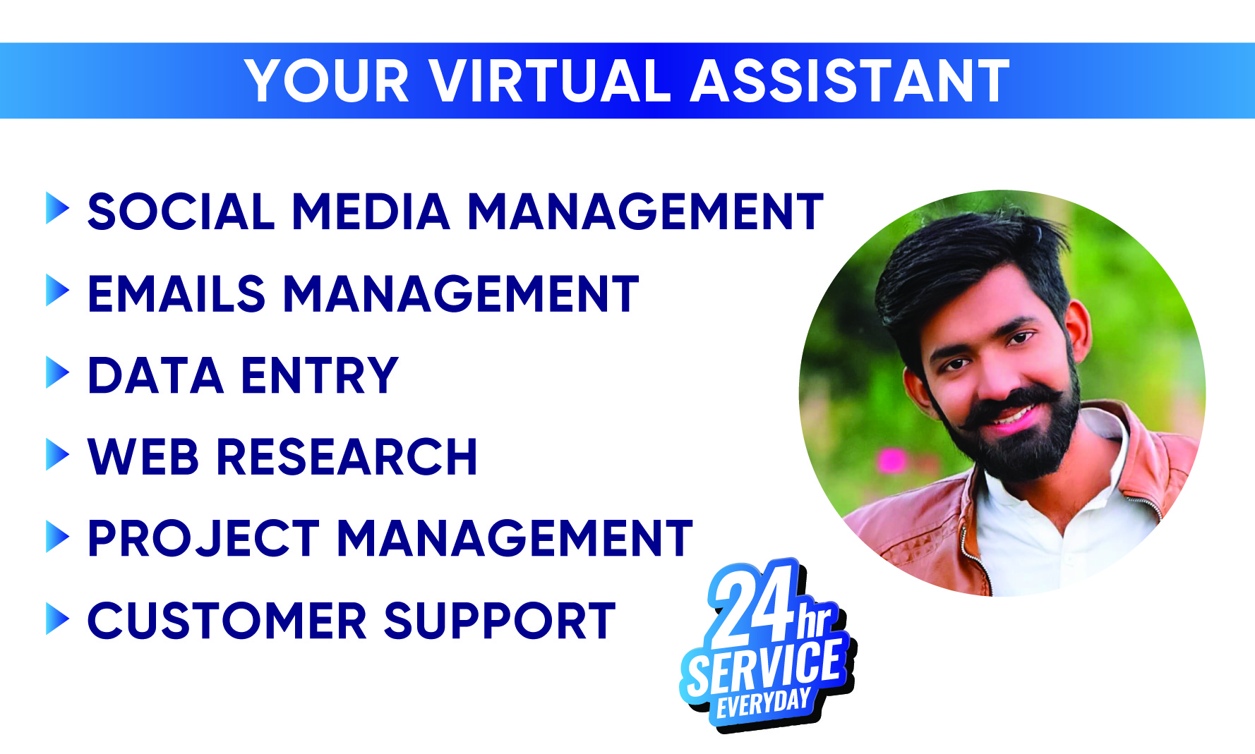 I will work fulltime as a virtual assistant and custo...
