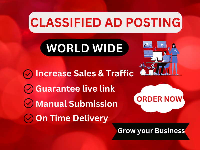 I will provide unique 60 classified ad fully manual m...