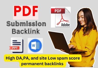 I will do 45 PDF submission Backlink on high DA, PA L...