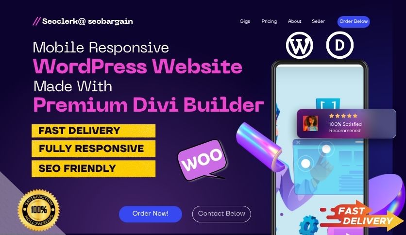 I'll Design Responsive Wordpress Website with Premium...