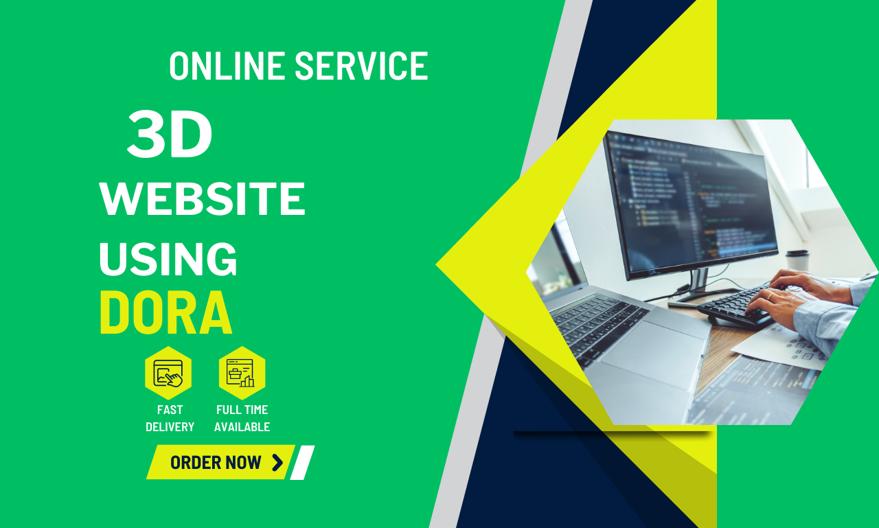 i will design 3d model website in dora, dora website...