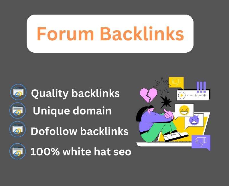 I will provide a unique 60 forum backlink full manual...