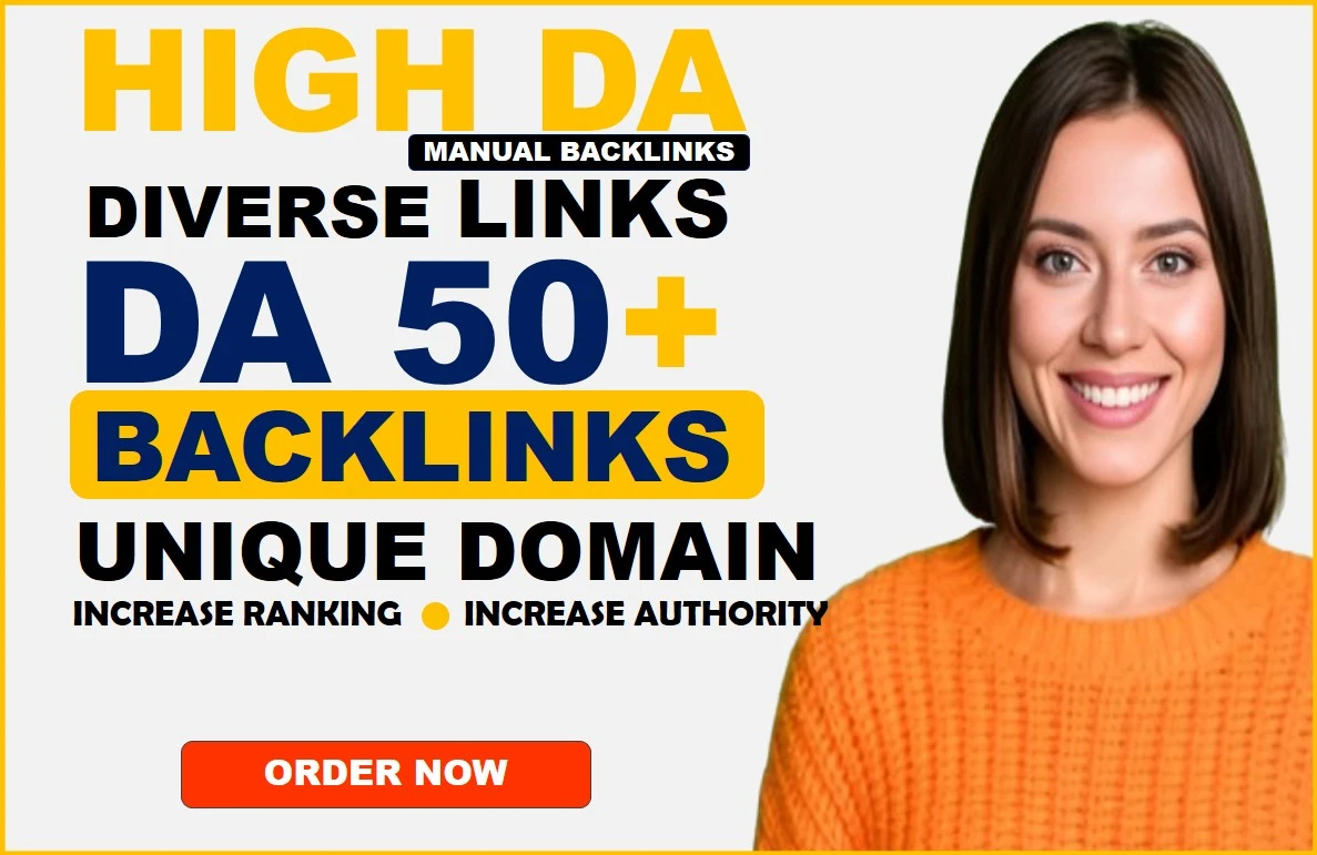 Build Quality 500 Unique Domain Backlinks DA 50 to 80...