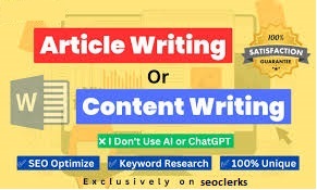 I will write an article on any topic, starting at 15...