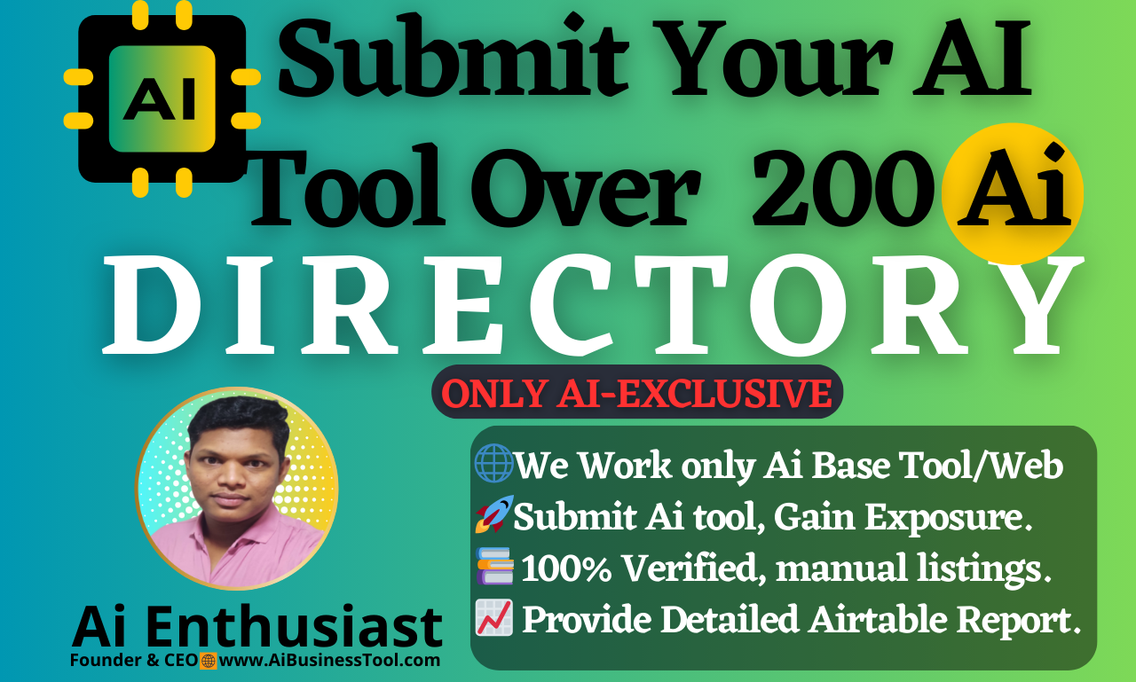 I will manually submit saas ai tool over 200 exclusiv...