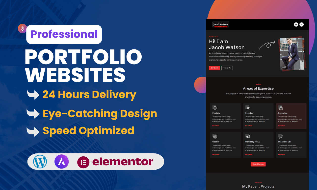I will design professional and optimized Portfolio We...