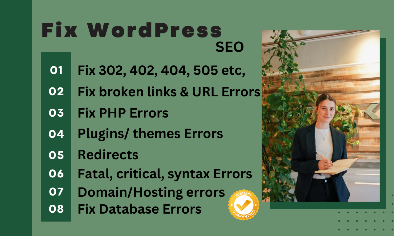 I will fix WordPress Error and improve your website S...
