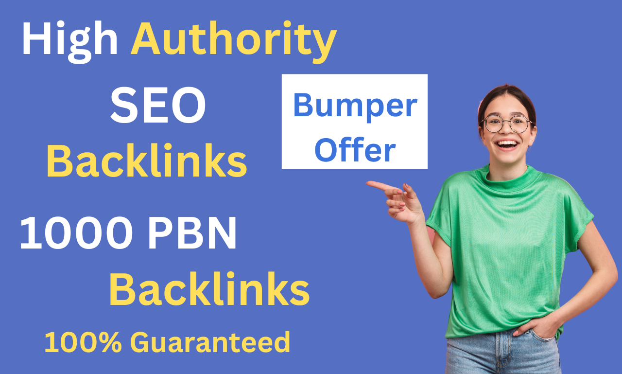 We provide high authority SEO Backlinks with 100 guar...