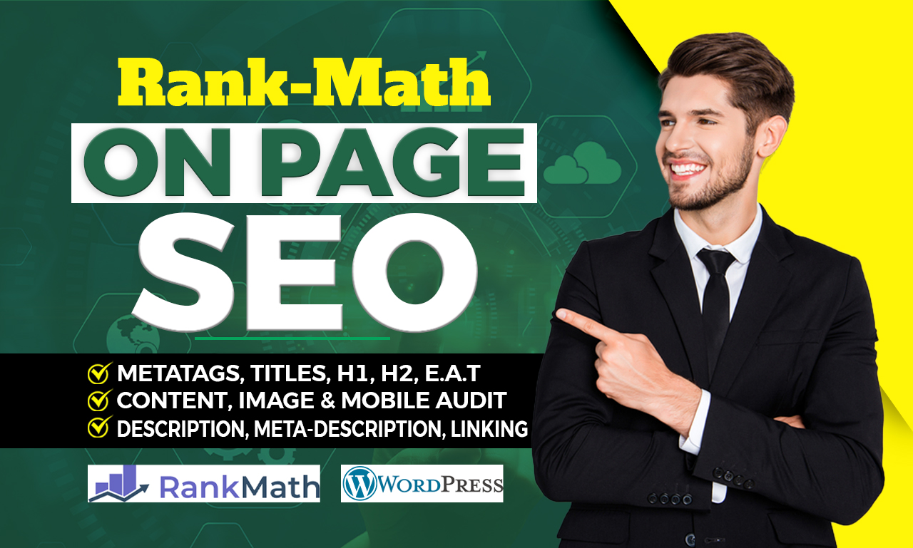 I will do rank math on page SEO for your wordpress we...
