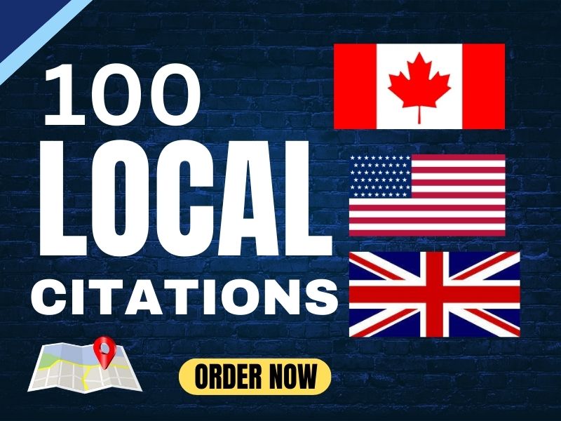 I will do top 100 USA UK CA AU live local citation fo...