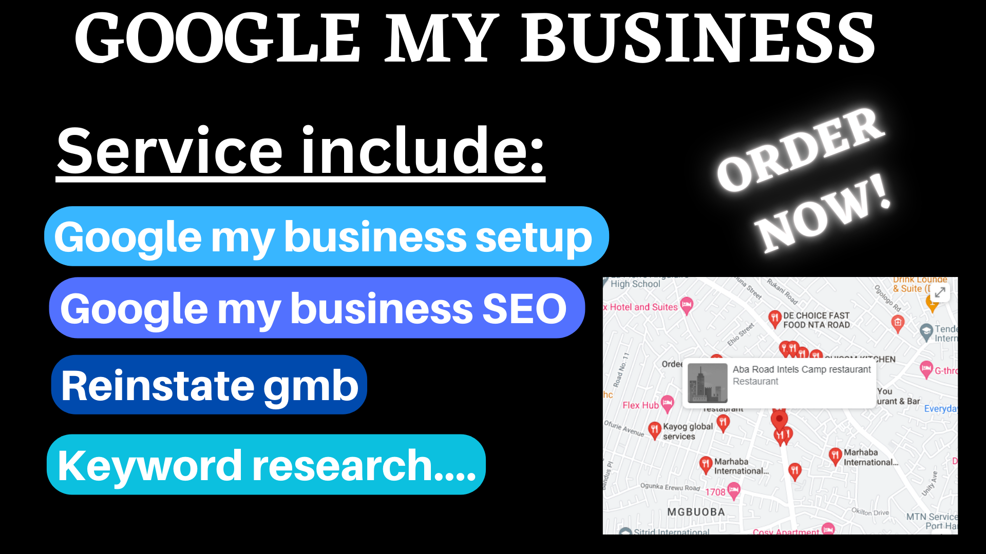 Create and optimize google my business profile for lo...