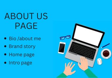 I will write an original about us page or brand story...