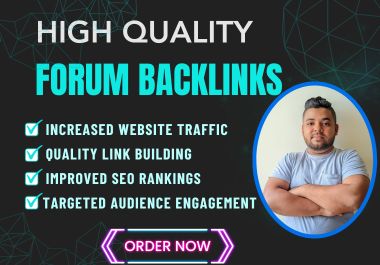 I will manually create 60 high-quality SEO forum back...