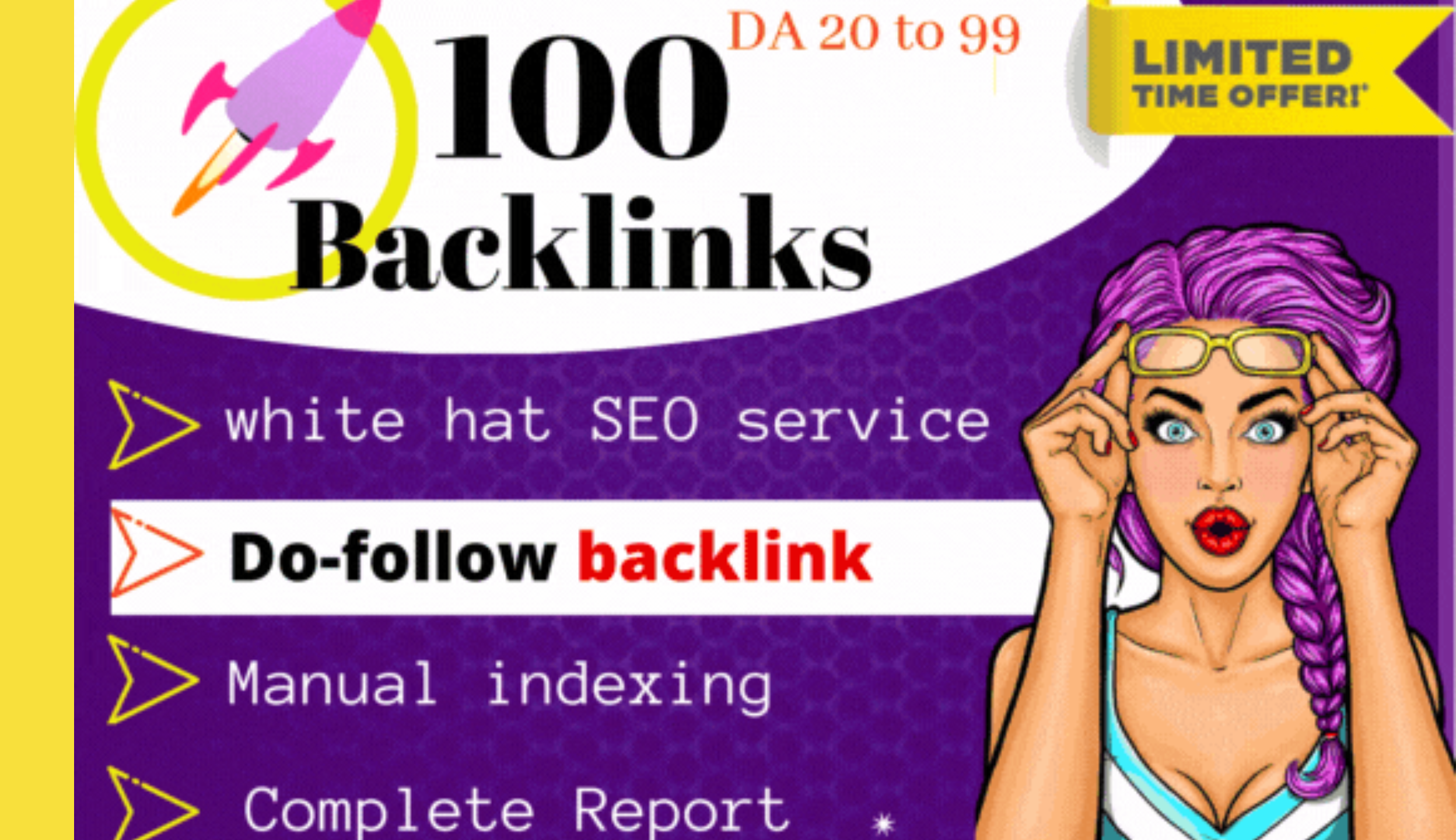 I will create 100+ high Authority contextual backlink...