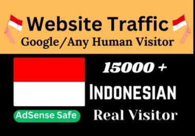 Get 15000+ Indonesian web traffic, Real Keywords tar...