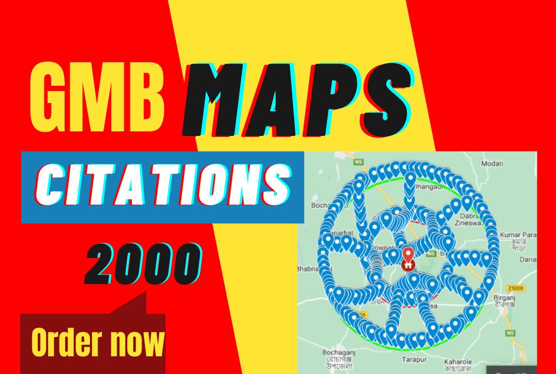 i well do 2000 google maps citations or GMB ranking, ...