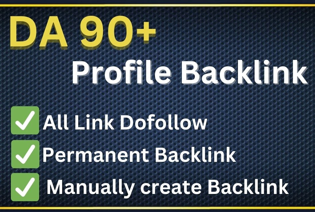 DA 90+ Strong 50 PR5-PR9 Profile Backlinks for Rankin...