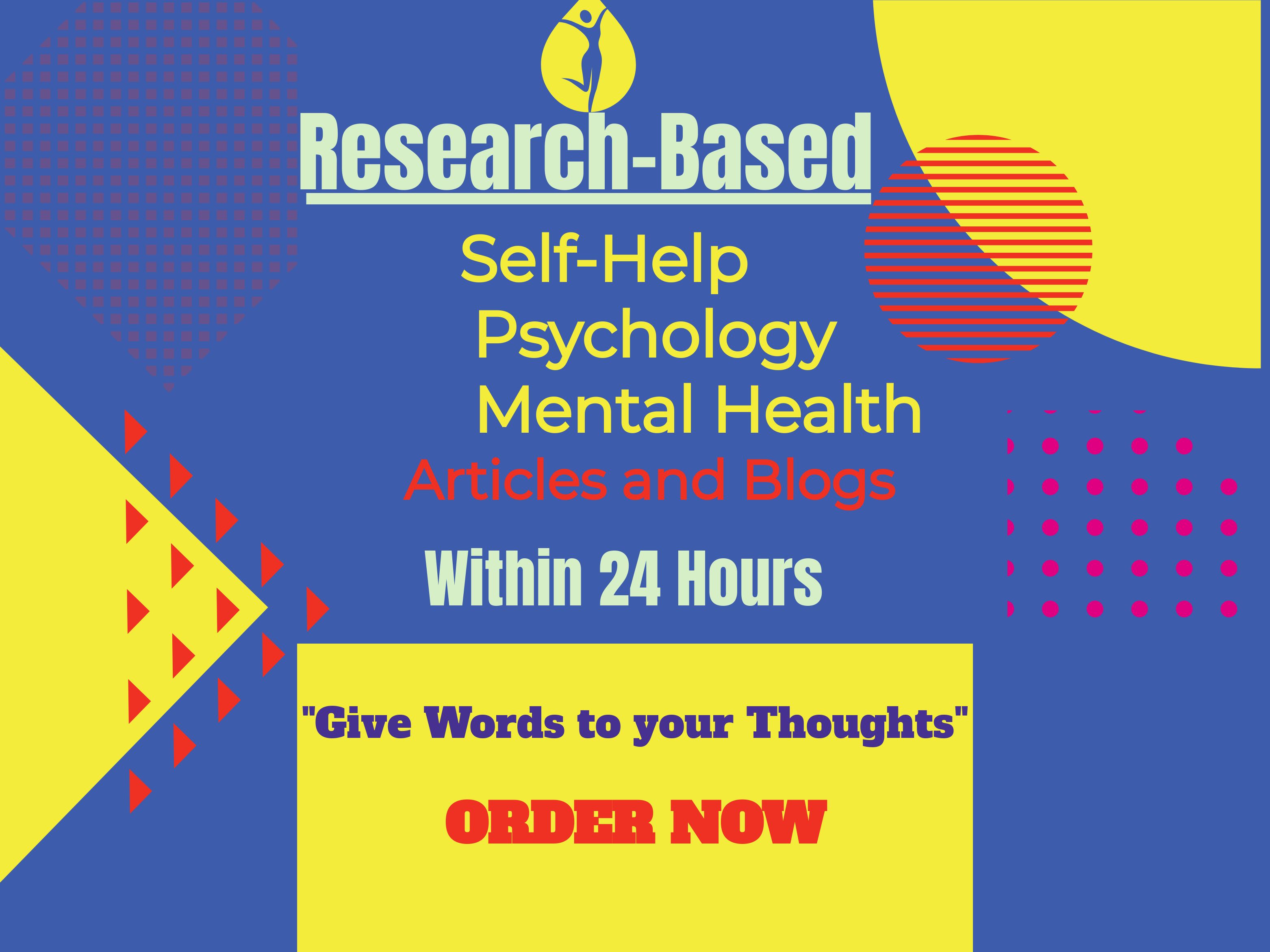 I will write Research-based Self-help, Psychology, ...