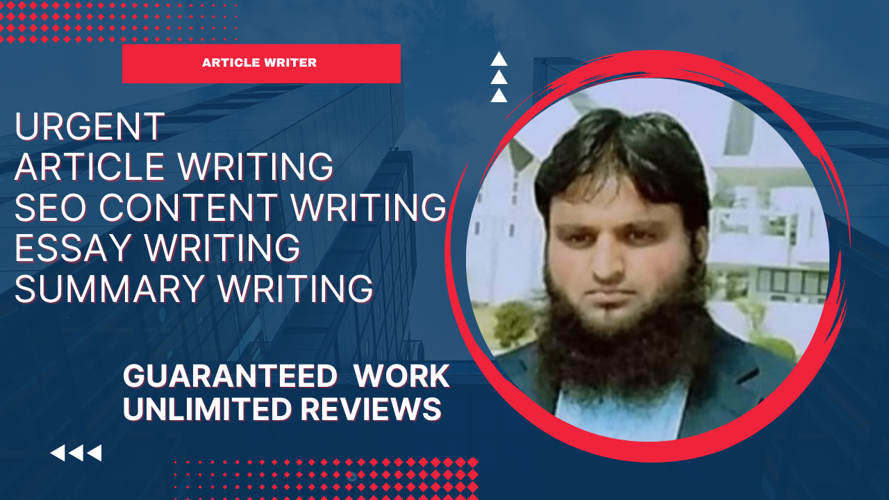 I will write urgent essay, article, summary, and c...