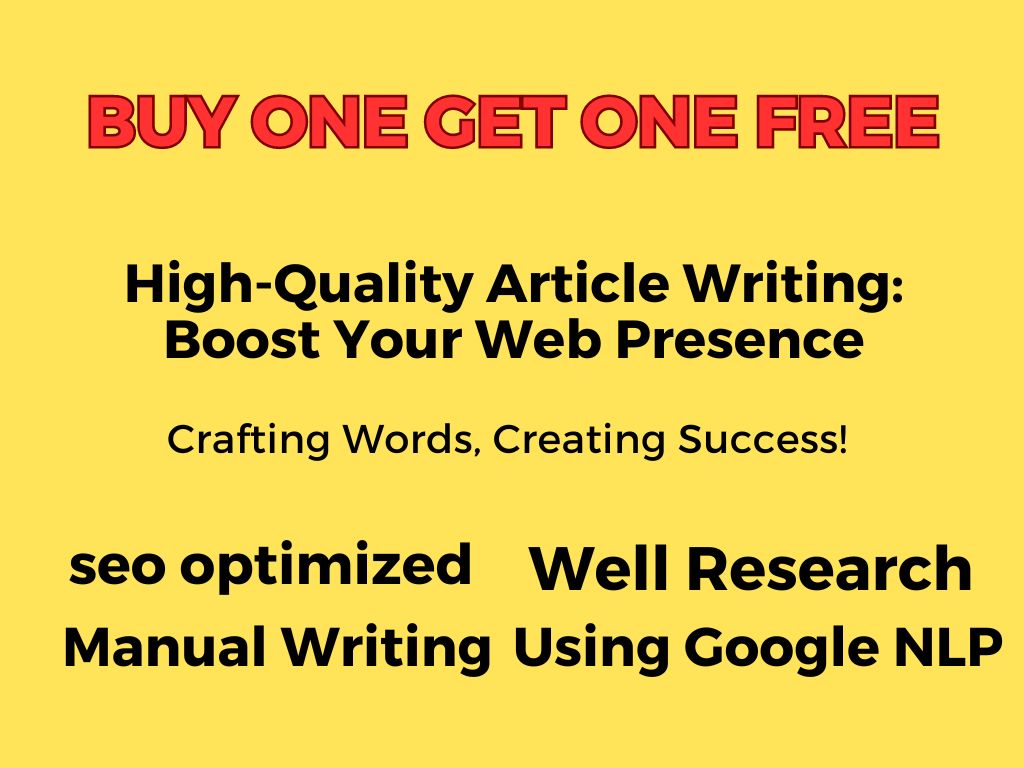 I will write for you High-Quality Article Writing whi...