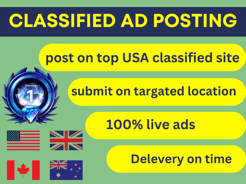 I will post 100 professional classified ads on high q...