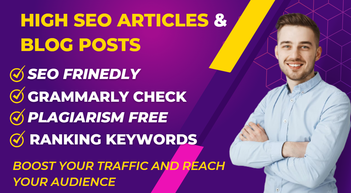 I will write engaging SEO articles, blog post, web ...