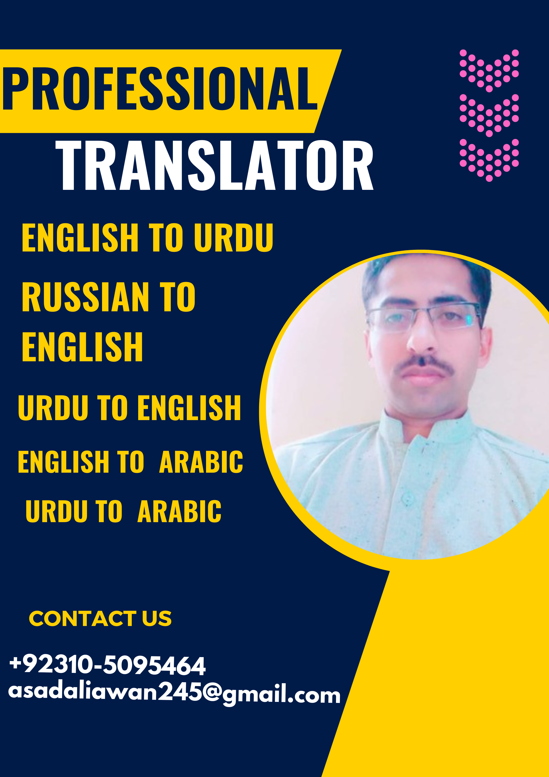 I am Professional translator. I translate files, art...