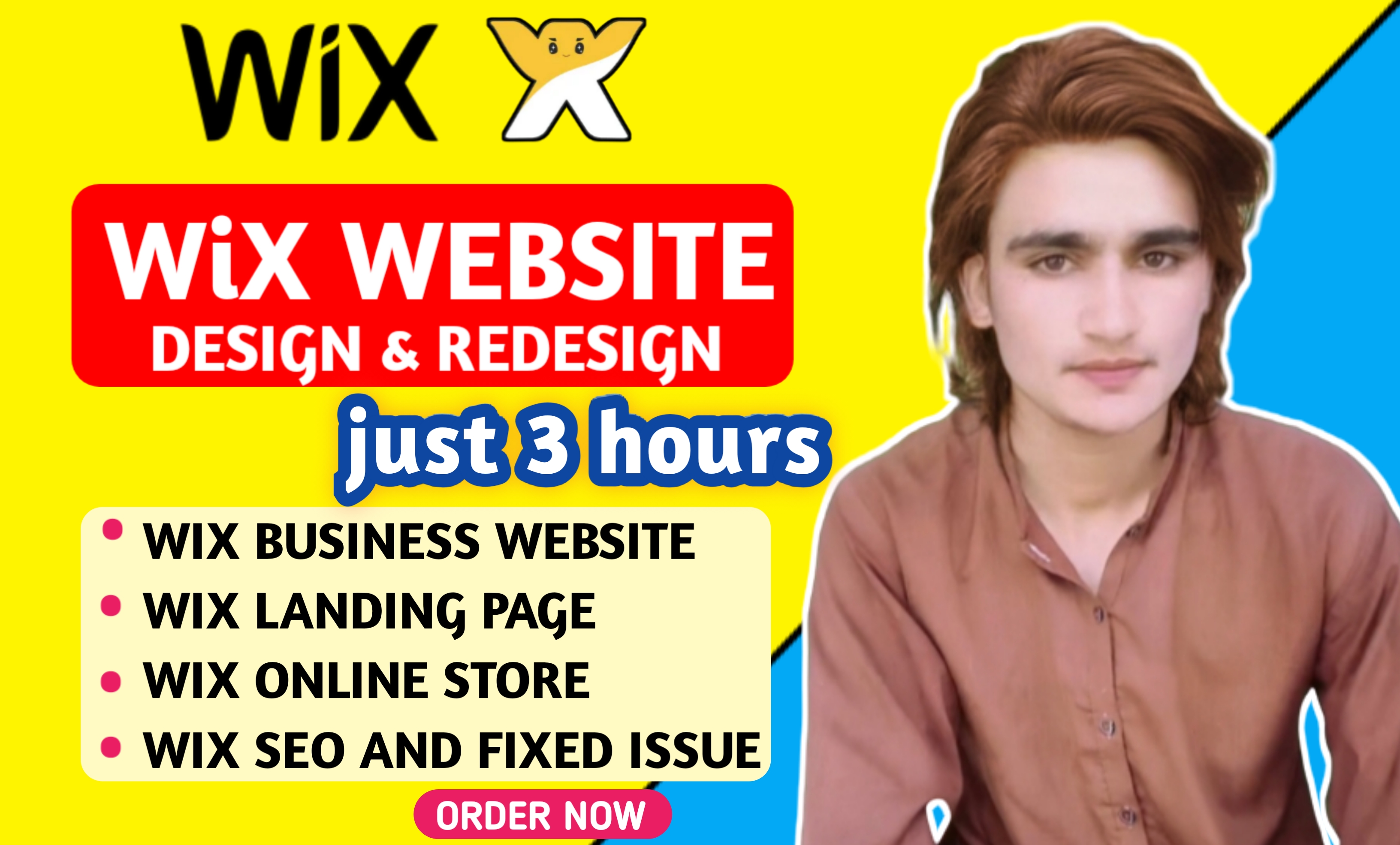 I will design wix website for your business or redesi...