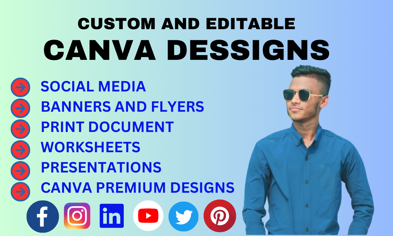 I will design canva templates for your social media p...