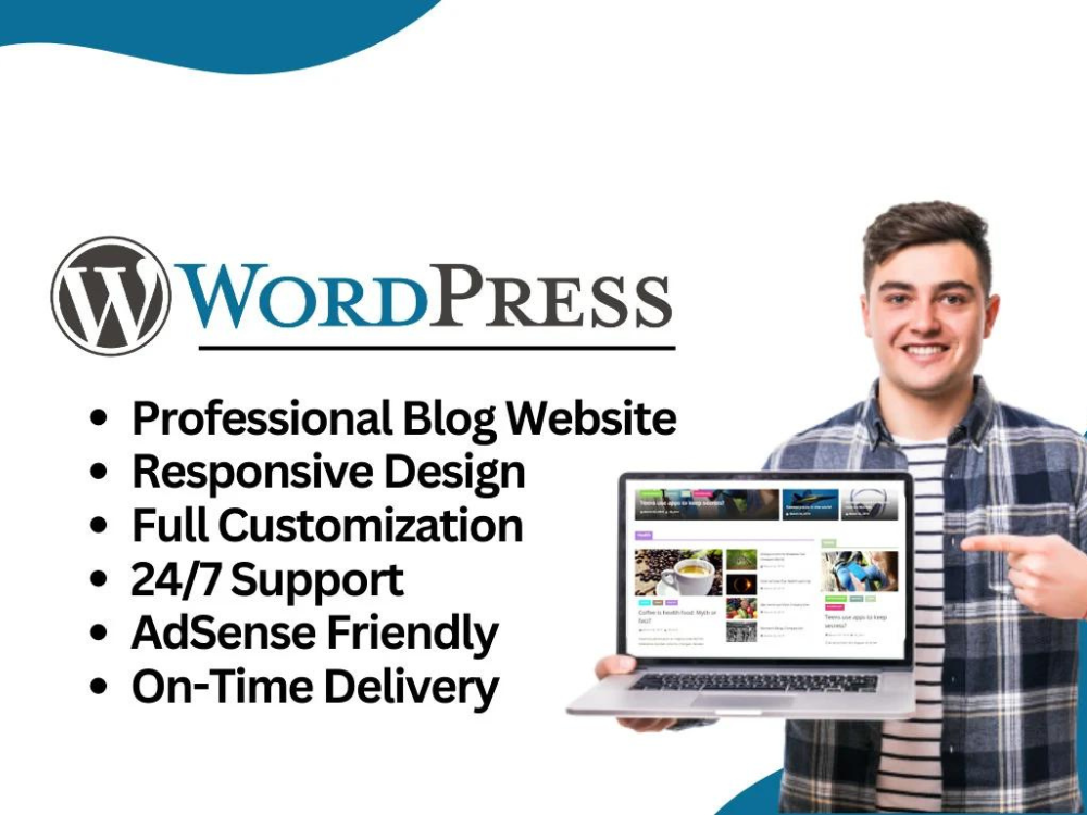 I will create or design professional wordpress blog w...