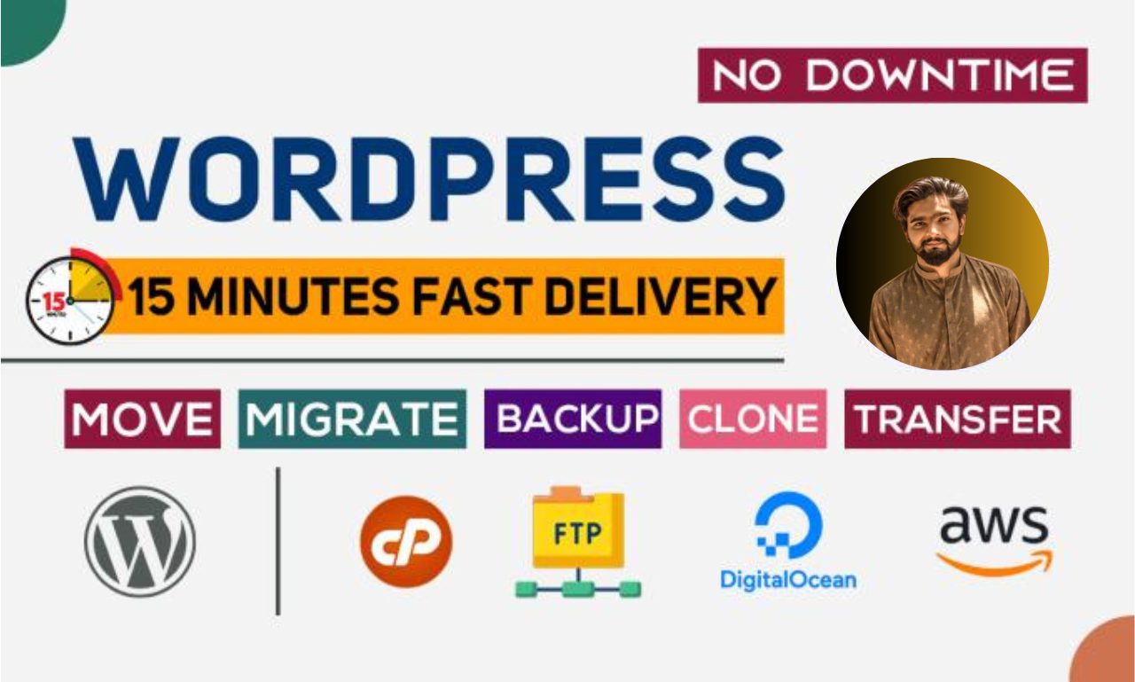 I will migrate wordpress website, move wordpress, wor...
