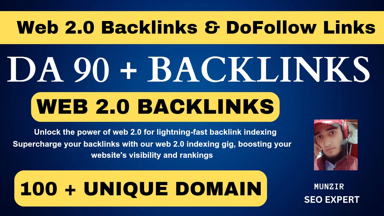 I will do 50 High Authority Web 2.0 DA 90 Dofolow and...
