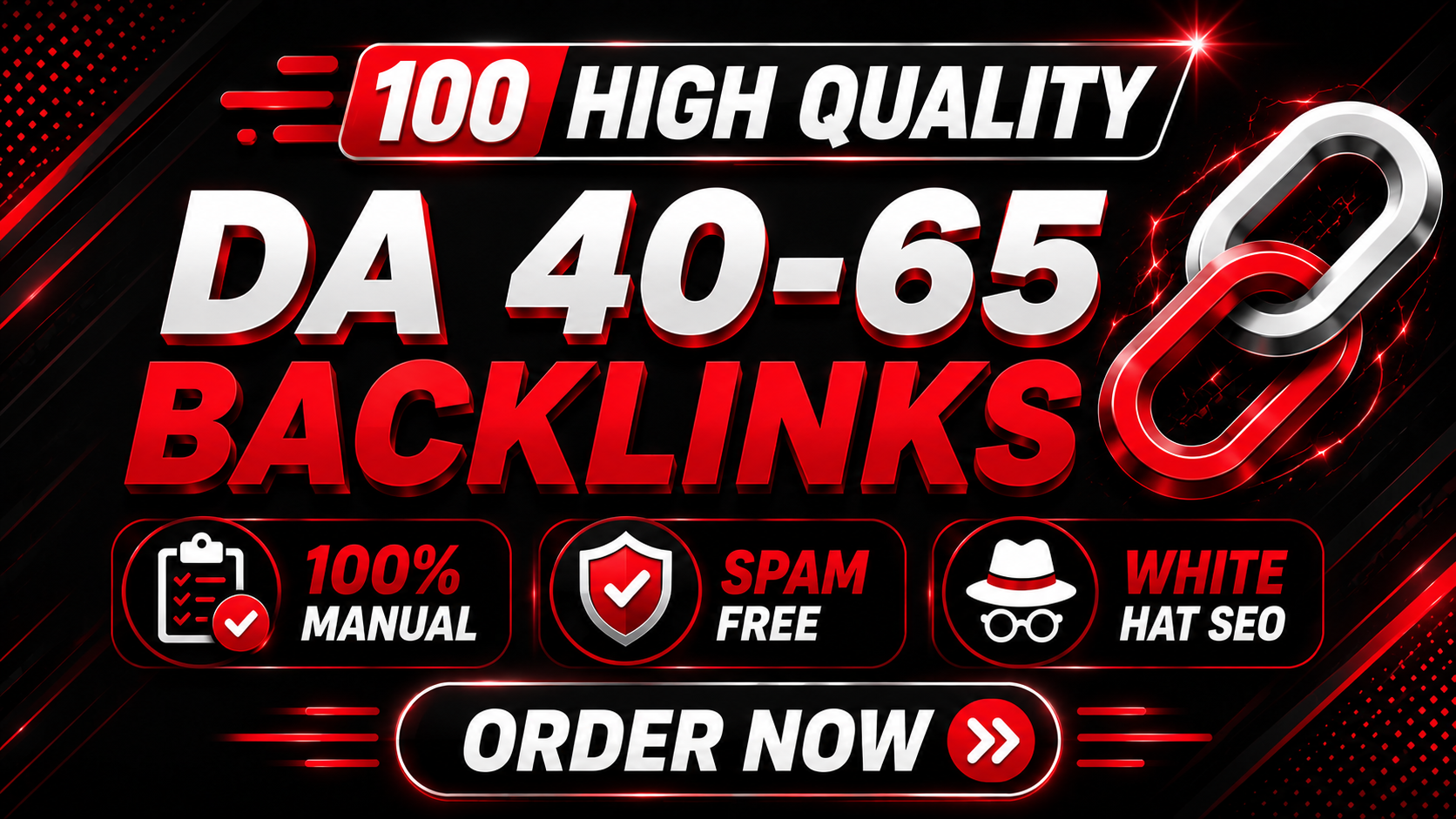I will create 100 DA 40- 60 contextual SEO backlinks ...
