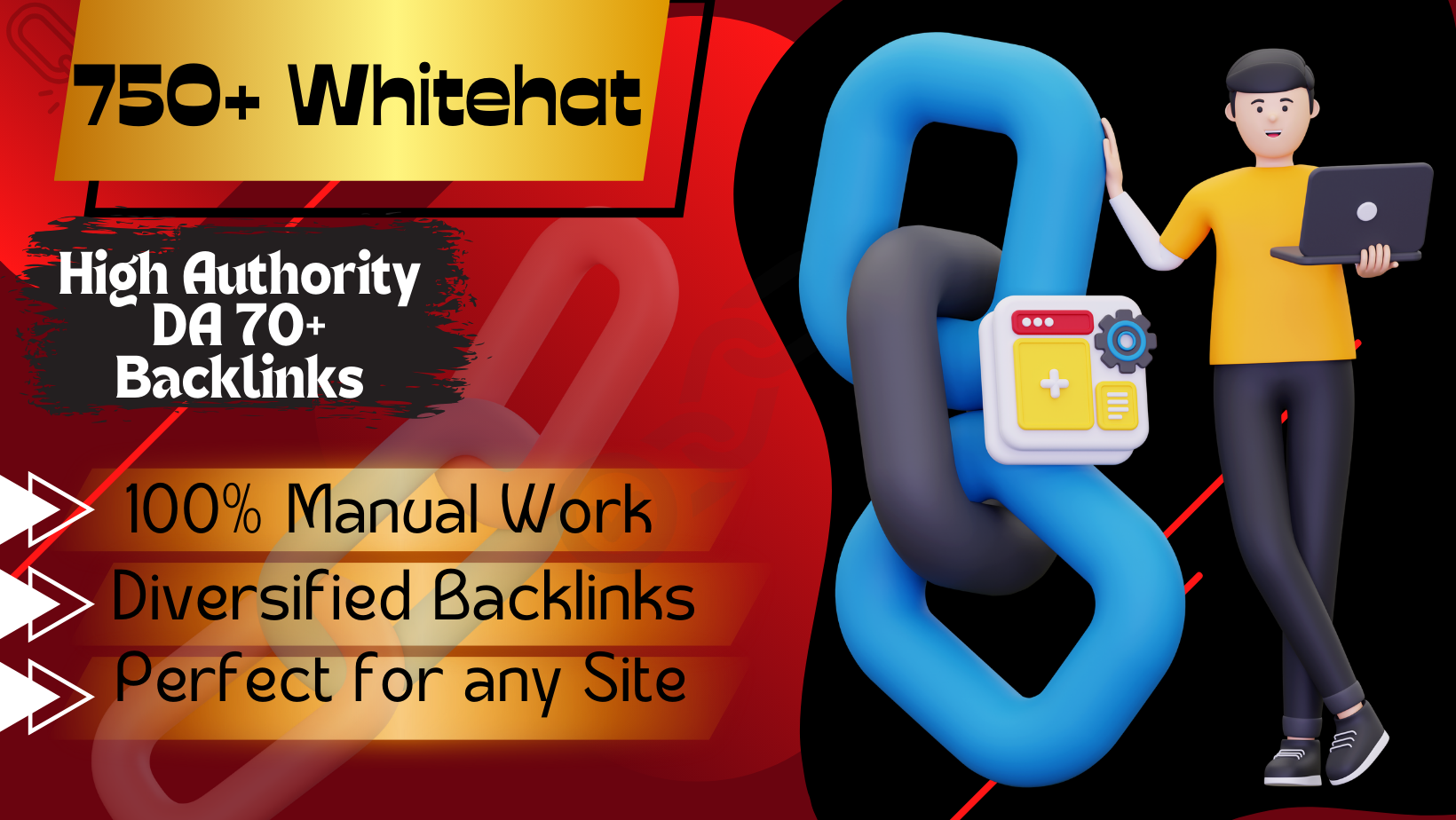 High Quality White hat Diversified Do follow Backlink...